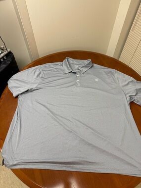 ZELOS Men's Light Gray Performance Polo